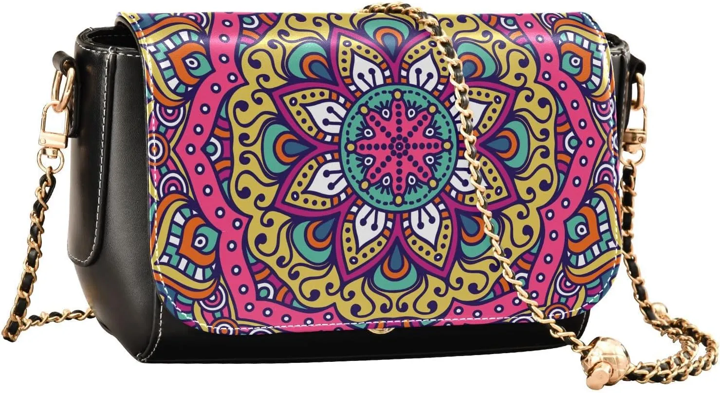 Crossbody Bags for Women Trendy Women's Black Shoulder Bag Small PU Leather Flap Cross Body Bag Handbags