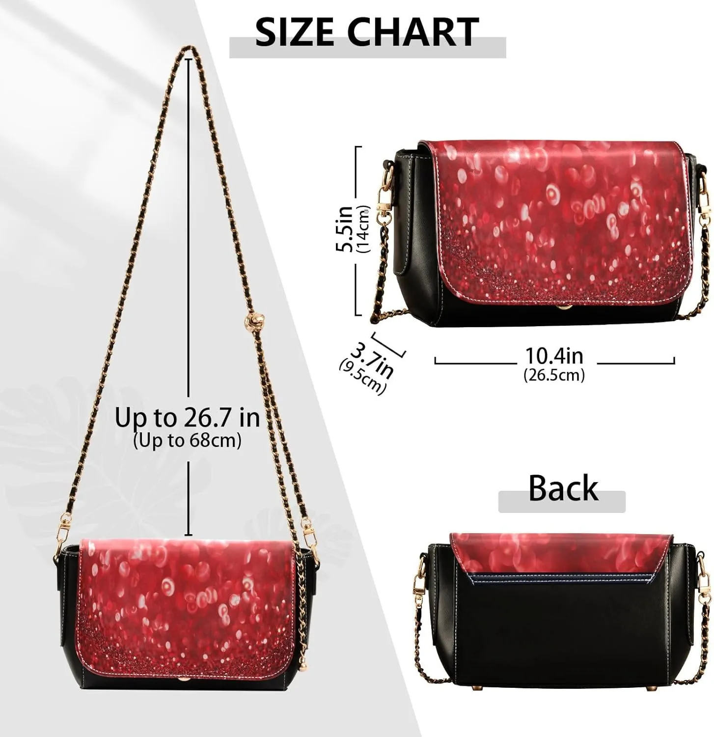 Crossbody Bags for Women Trendy Women's Black Shoulder Bag Small PU Leather Flap Cross Body Bag Handbags