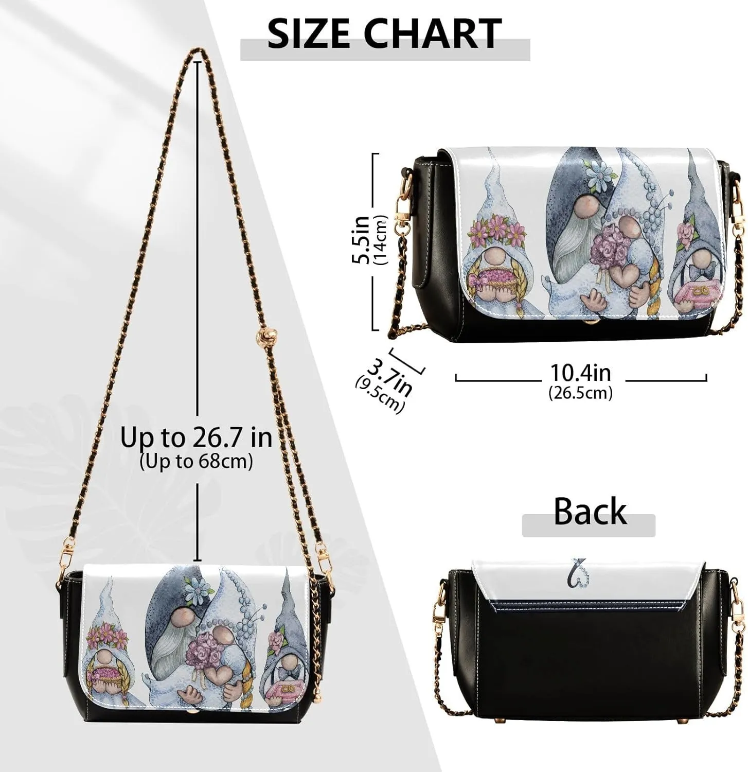 Crossbody Bags for Women Trendy Women's Black Shoulder Bag Small PU Leather Flap Cross Body Bag Handbags