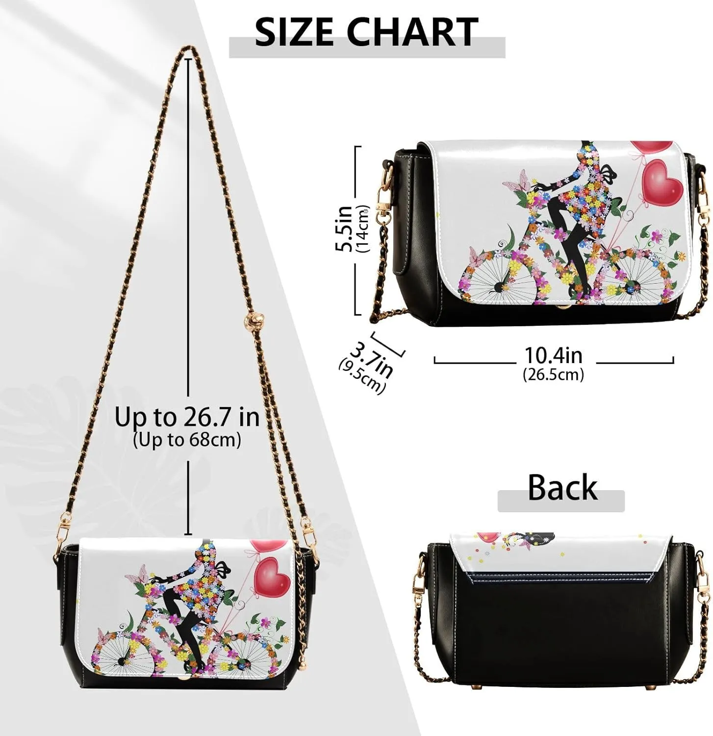 Crossbody Bags for Women Trendy Women's Black Shoulder Bag Small PU Leather Flap Cross Body Bag Handbags