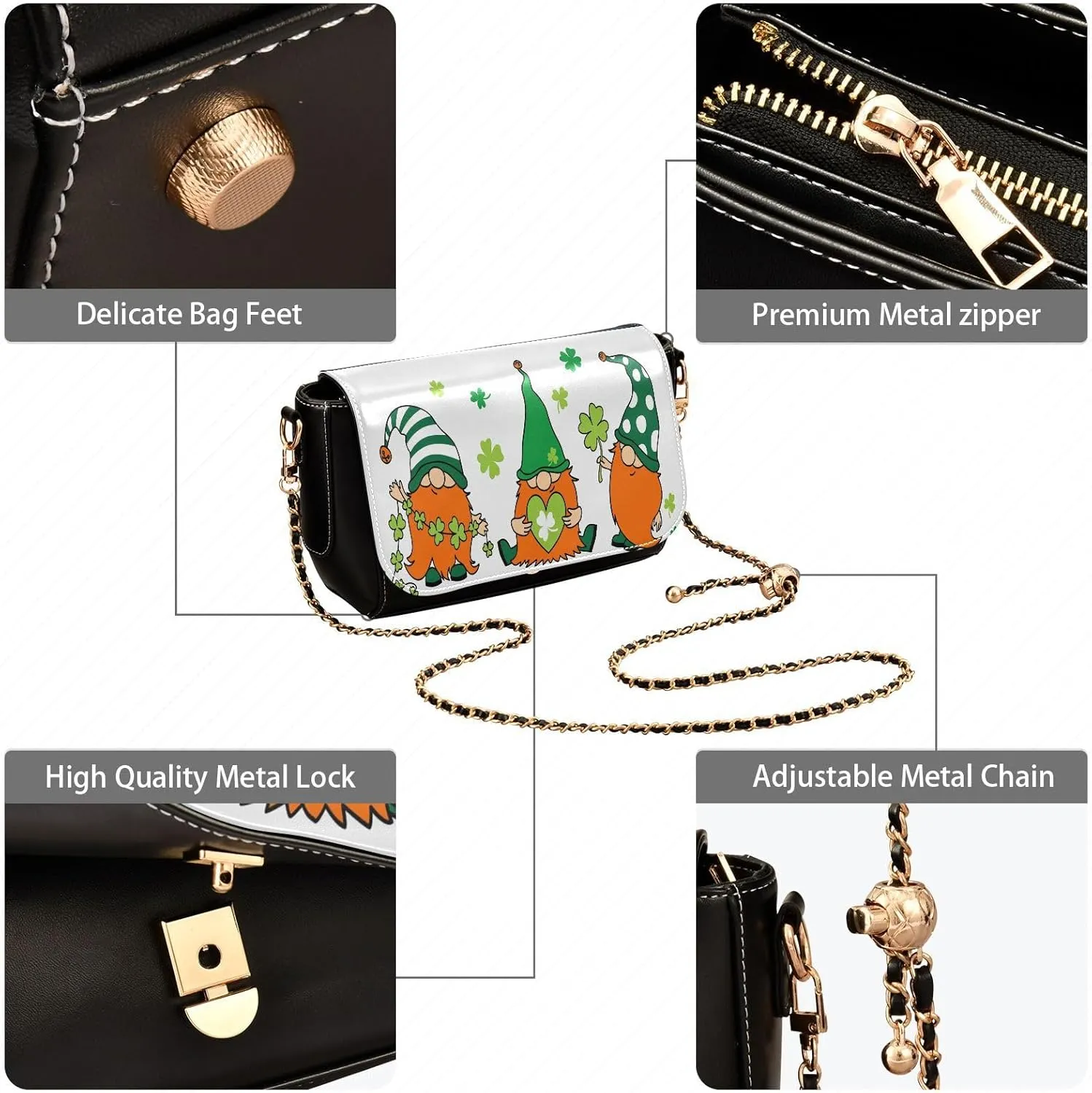 Crossbody Bags for Women Trendy Women's Black Shoulder Bag Small PU Leather Flap Cross Body Bag Handbags