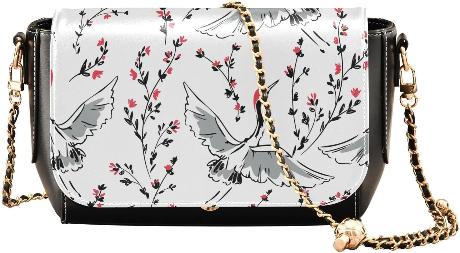 Crossbody Bags for Women Trendy Women's Black Shoulder Bag Small PU Leather Flap Cross Body Bag Handbags