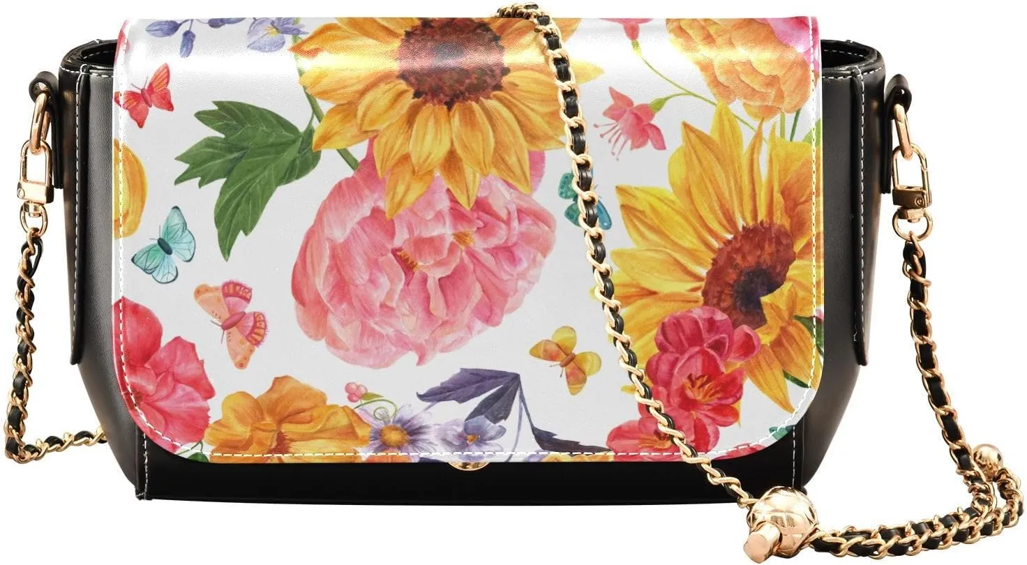 Crossbody Bags for Women Trendy Women's Black Shoulder Bag Small PU Leather Flap Cross Body Bag Handbags