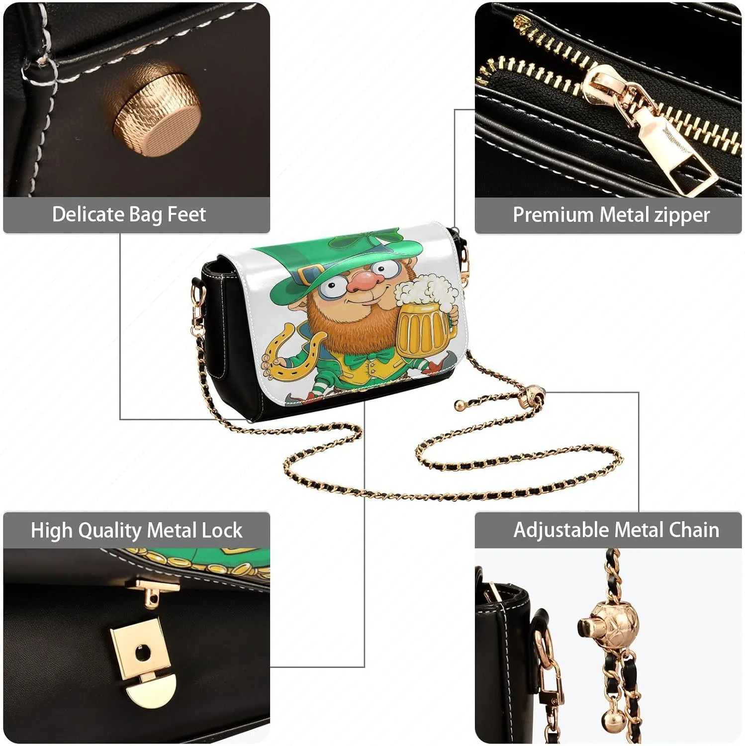 Crossbody Bags for Women Trendy Women's Black Shoulder Bag Small PU Leather Flap Cross Body Bag Handbags
