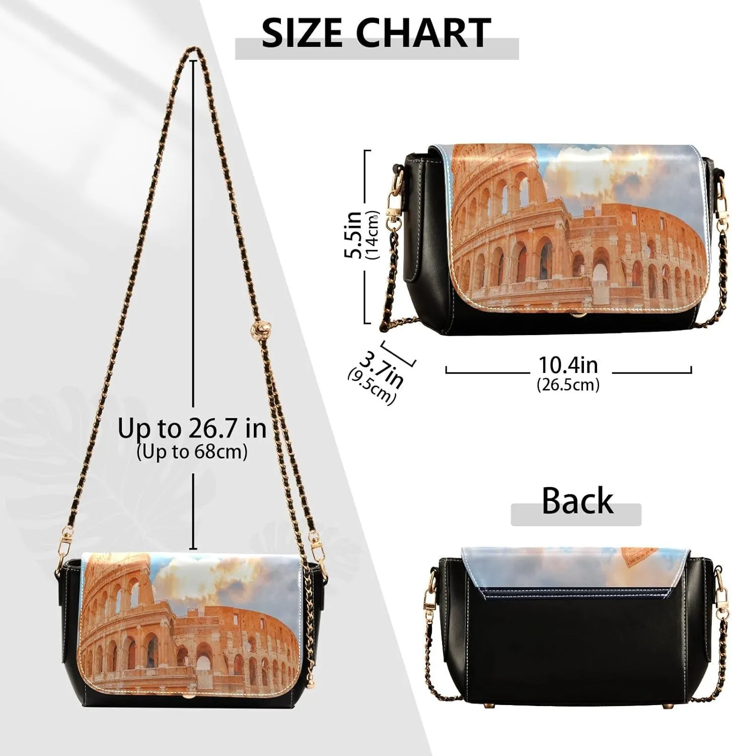 Crossbody Bags for Women Trendy Women's Black Shoulder Bag Small PU Leather Flap Cross Body Bag Handbags