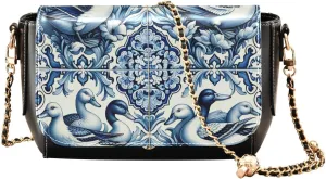 Crossbody Bags for Women Trendy Women's Black Shoulder Bag Small PU Leather Flap Cross Body Bag Handbags