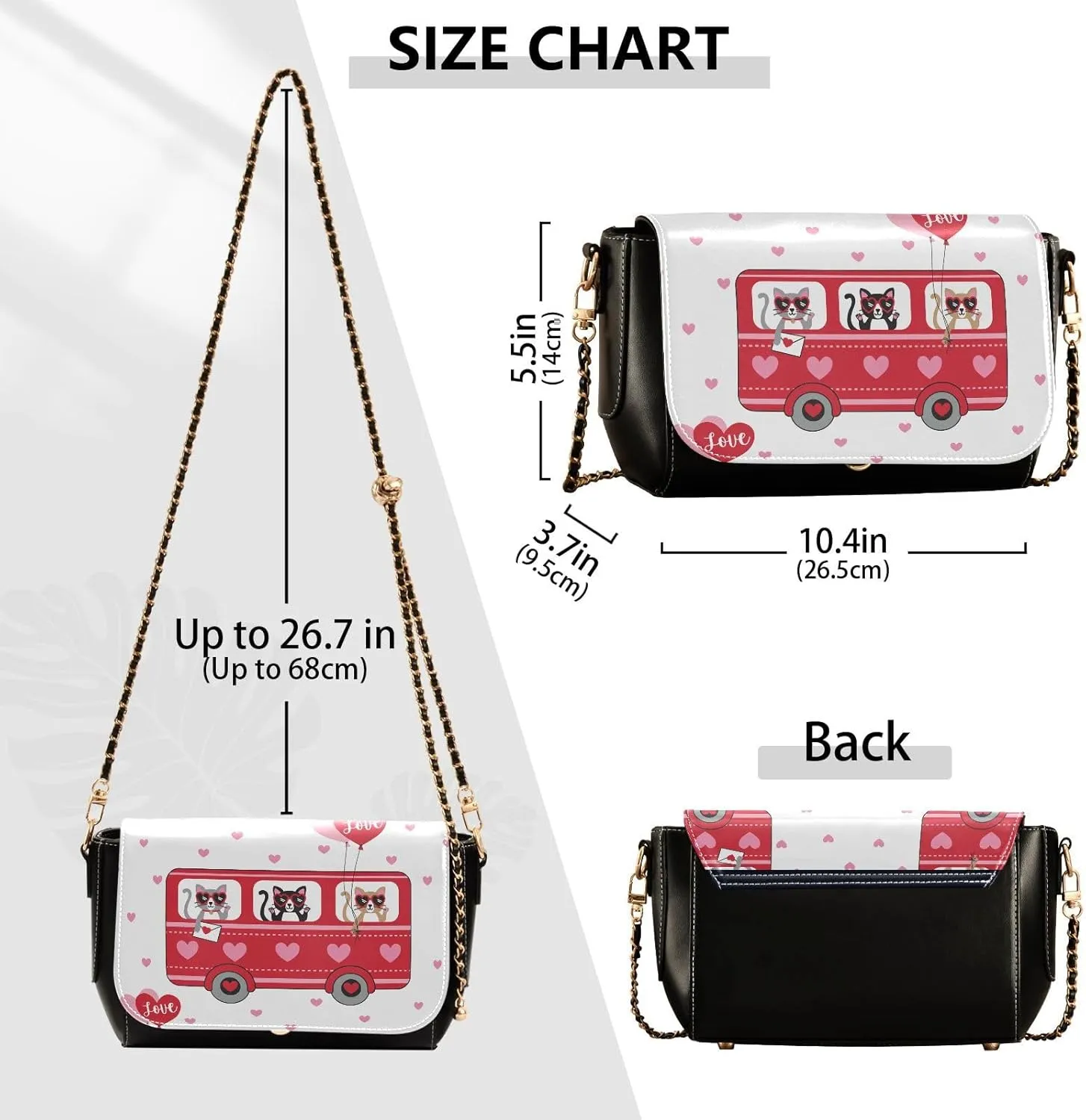 Crossbody Bags for Women Trendy Women's Black Shoulder Bag Small PU Leather Flap Cross Body Bag Handbags