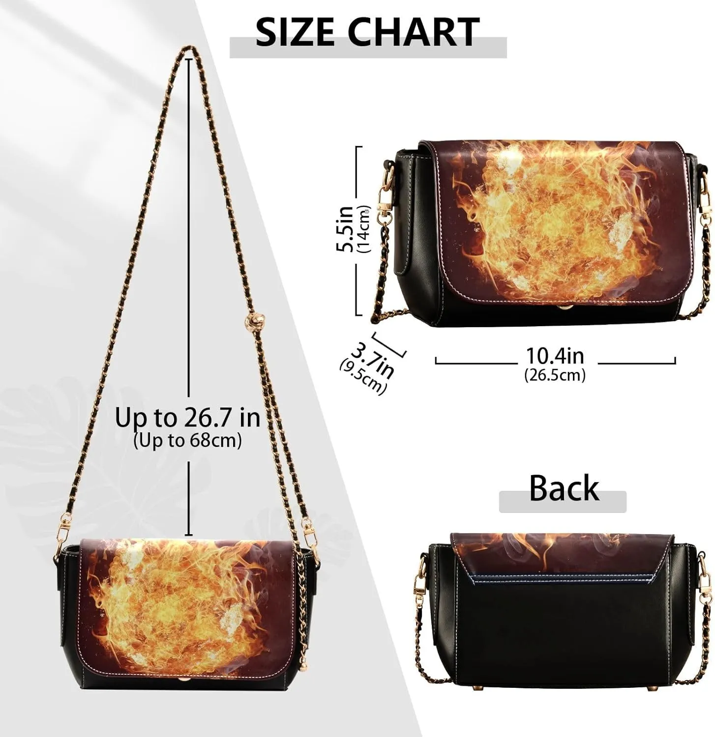 Crossbody Bags for Women Trendy Women's Black Shoulder Bag Small PU Leather Flap Cross Body Bag Handbags