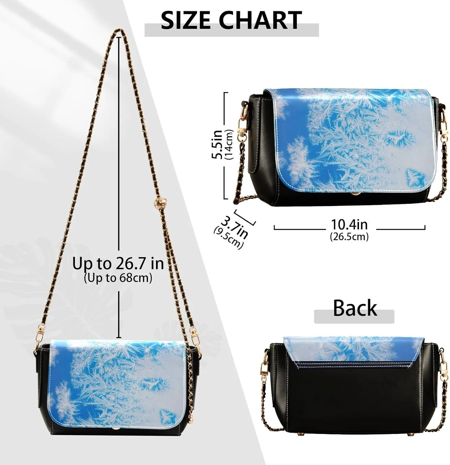 Crossbody Bags for Women Trendy Women's Black Shoulder Bag Small PU Leather Flap Cross Body Bag Handbags