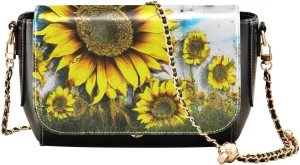 Crossbody Bags for Women Trendy Women's Black Shoulder Bag Small PU Leather Flap Cross Body Bag Handbags