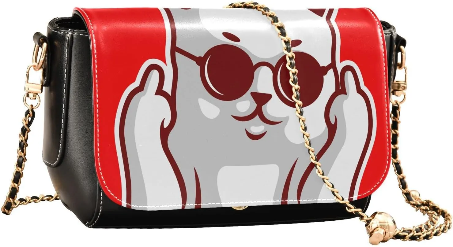 Crossbody Bags for Women Trendy Women's Black Shoulder Bag Small PU Leather Flap Cross Body Bag Handbags