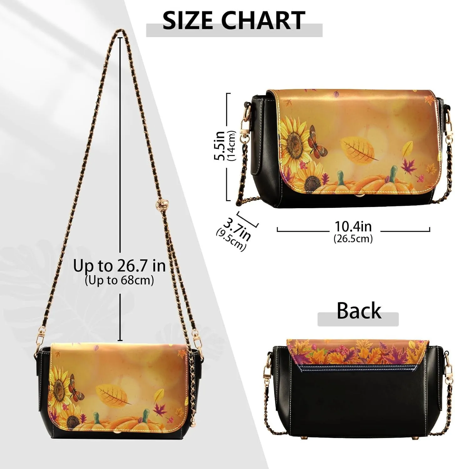 Crossbody Bags for Women Trendy Women's Black Shoulder Bag Small PU Leather Flap Cross Body Bag Handbags