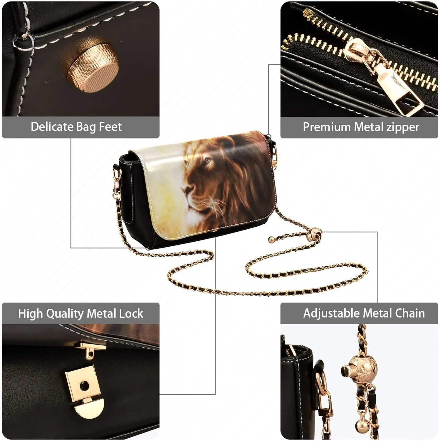 Crossbody Bags for Women Trendy Women's Black Shoulder Bag Small PU Leather Flap Cross Body Bag Handbags