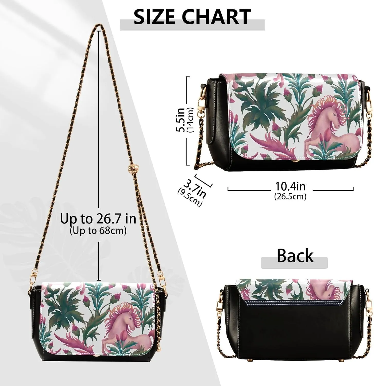 Crossbody Bags for Women Trendy Women's Black Shoulder Bag Small PU Leather Flap Cross Body Bag Handbags