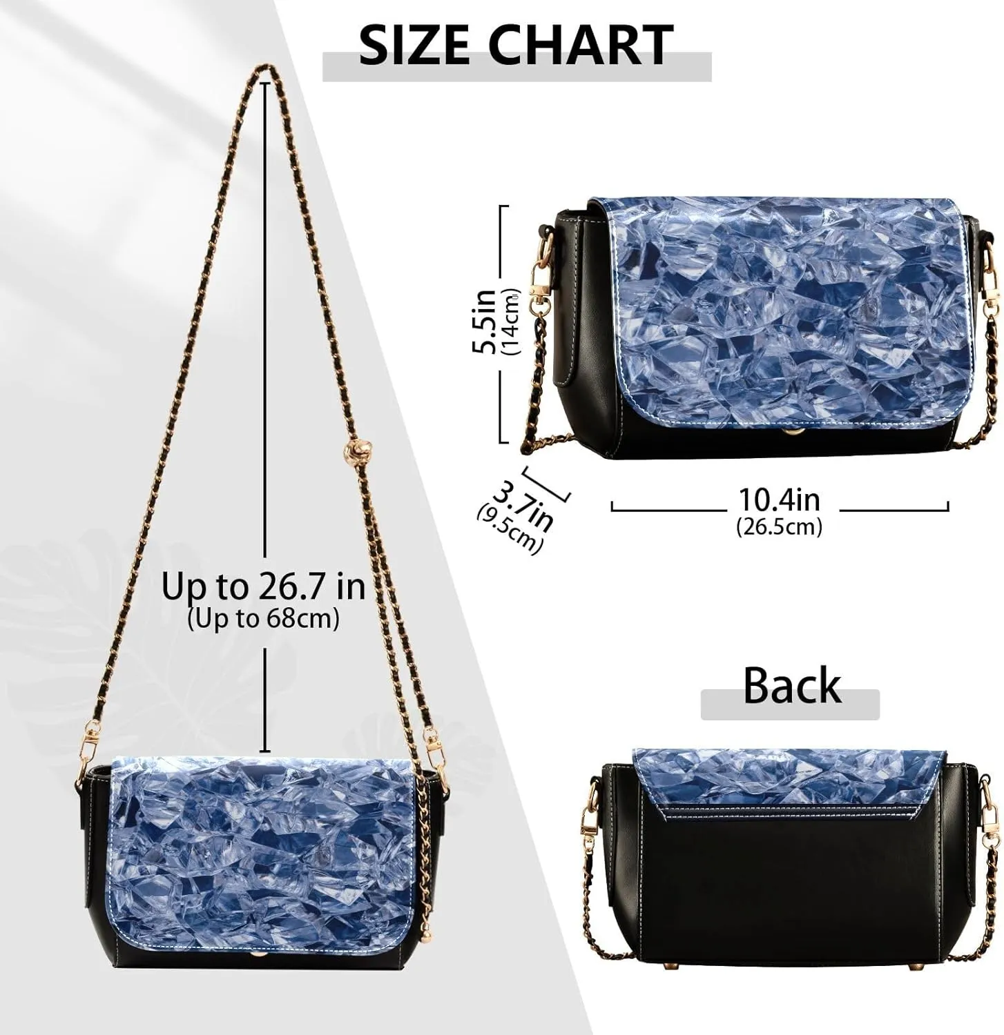 Crossbody Bags for Women Trendy Women's Black Shoulder Bag Small PU Leather Flap Cross Body Bag Handbags