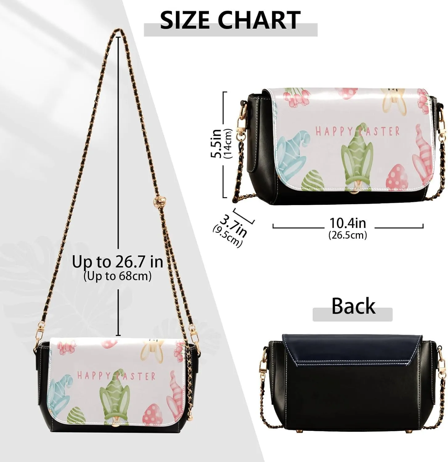 Crossbody Bags for Women Trendy Women's Black Shoulder Bag Small PU Leather Flap Cross Body Bag Handbags