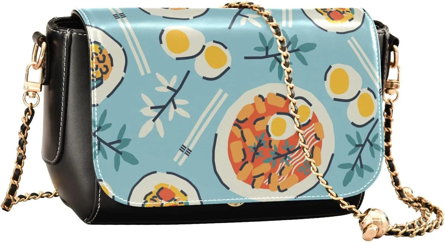 Crossbody Bags for Women Trendy Women's Black Shoulder Bag Small PU Leather Flap Cross Body Bag Handbags