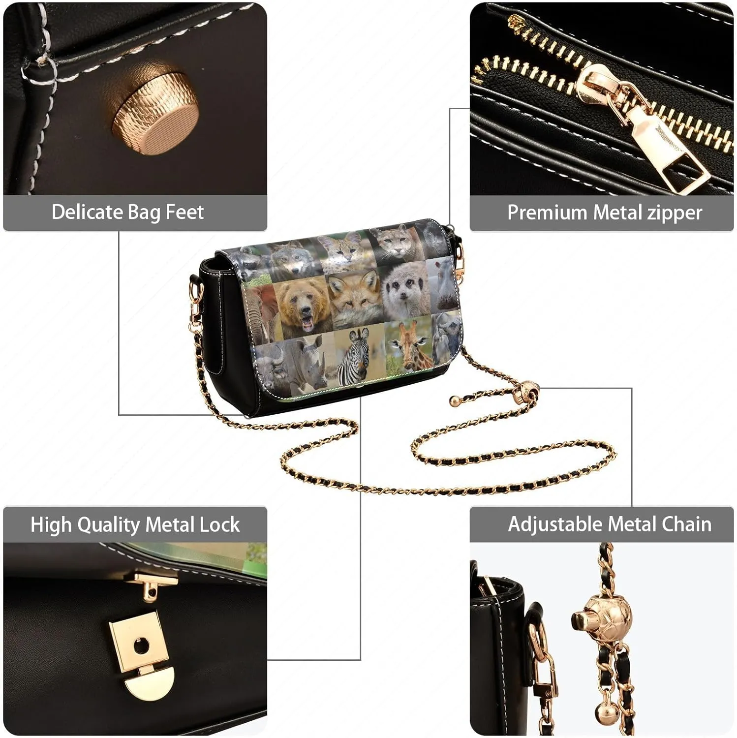 Crossbody Bags for Women Trendy Women's Black Shoulder Bag Small PU Leather Flap Cross Body Bag Handbags