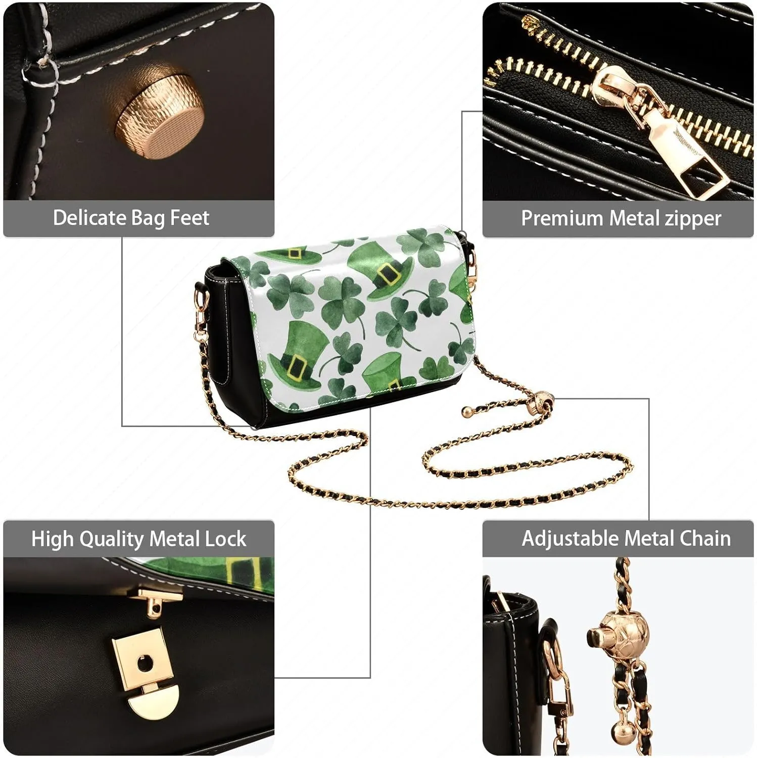 Crossbody Bags for Women Trendy Women's Black Shoulder Bag Small PU Leather Flap Cross Body Bag Handbags