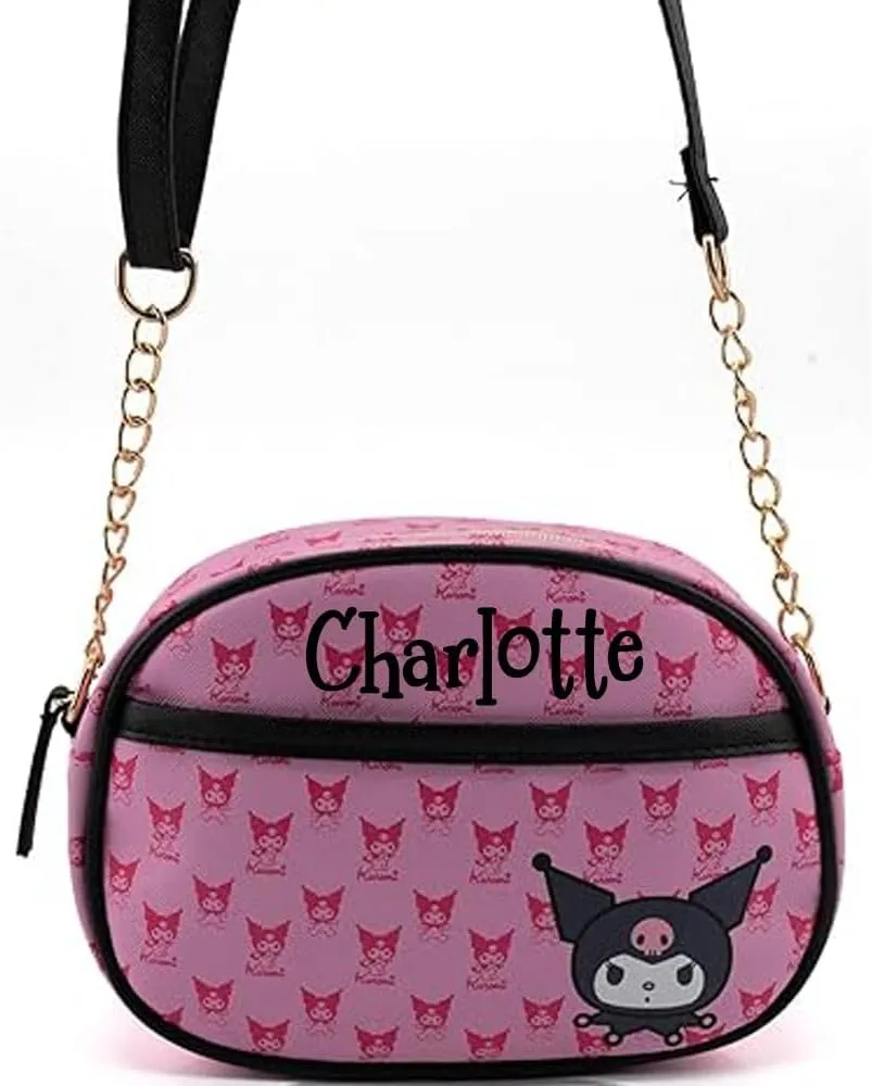 Crossbody Bags with Disney, Bluey and Hello Kitty Characters Licensed Purse Personalized and Non-Personalized Options