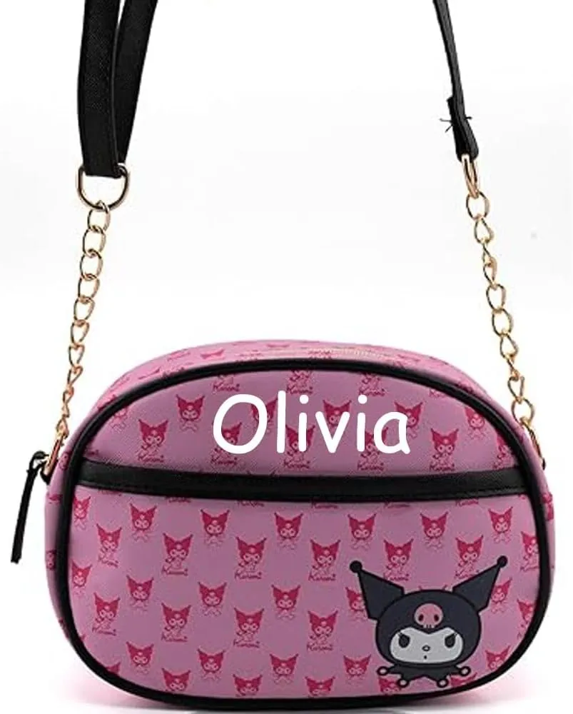 Crossbody Bags with Disney, Bluey and Hello Kitty Characters Licensed Purse Personalized and Non-Personalized Options