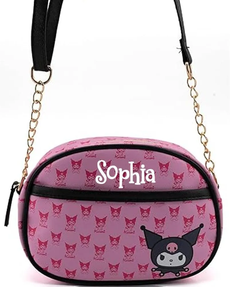 Crossbody Bags with Disney, Bluey and Hello Kitty Characters Licensed Purse Personalized and Non-Personalized Options