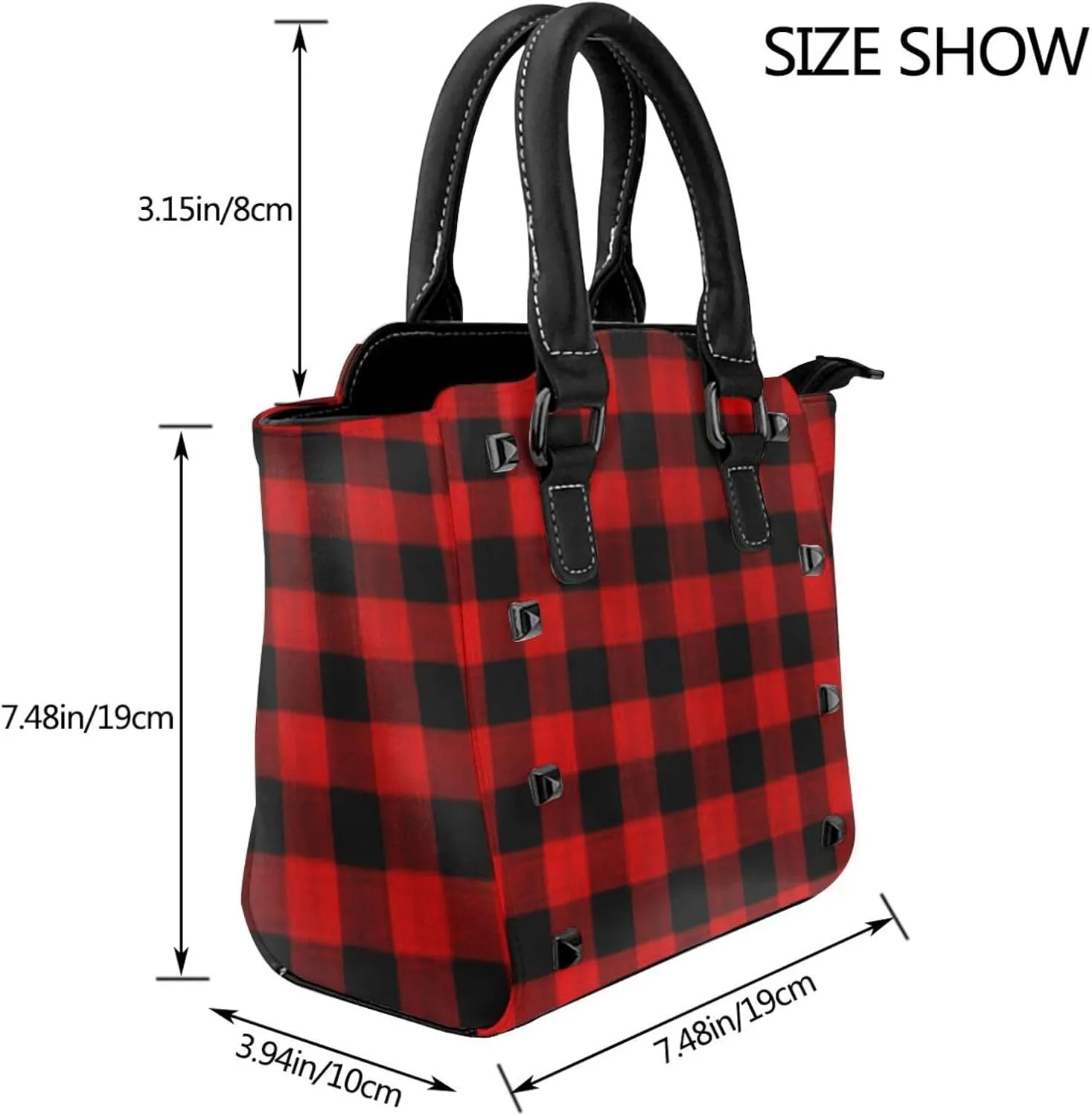 Crossbody Tote Bags for Women Faux Leather Rivet Bag Rivet Shoulder Bag Work Bag