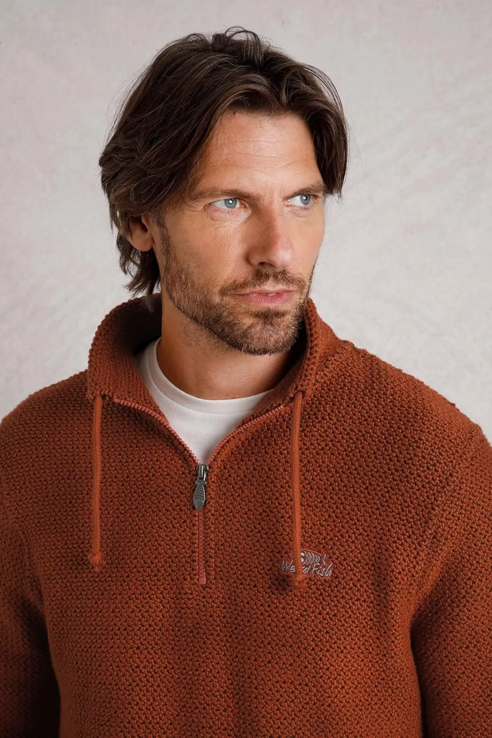 Cruiser Eco 1/4 Zip Macaroni Sweatshirt Denim Blue