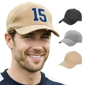 Custom Embroidered Numbers Baseball Cap Personalized Embroidered Numbers Washed Denim Adjustable Baseball Caps For Men Women Custom Father's Day Mother's Day 2025 Gift