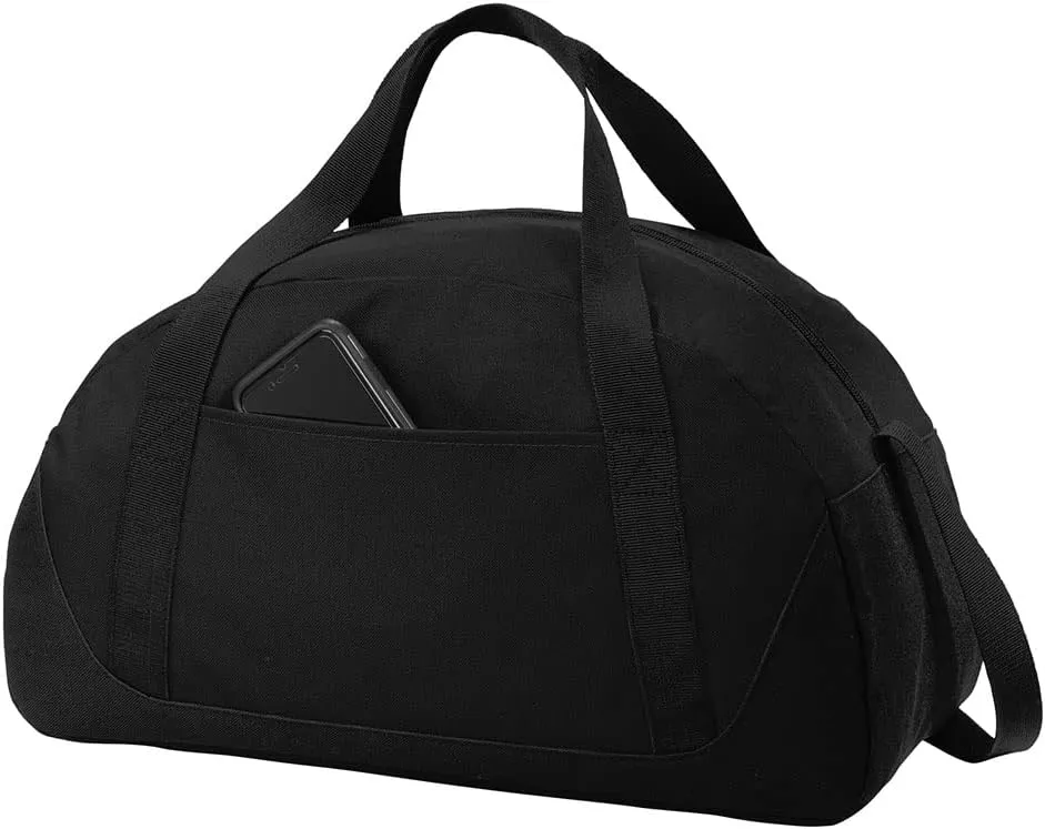 Custom Sport Duffel Bags for Men, Women, Dome, Black - Add Your Monogram - Personalized Weekender Bag for Gym, Overnight, Travel