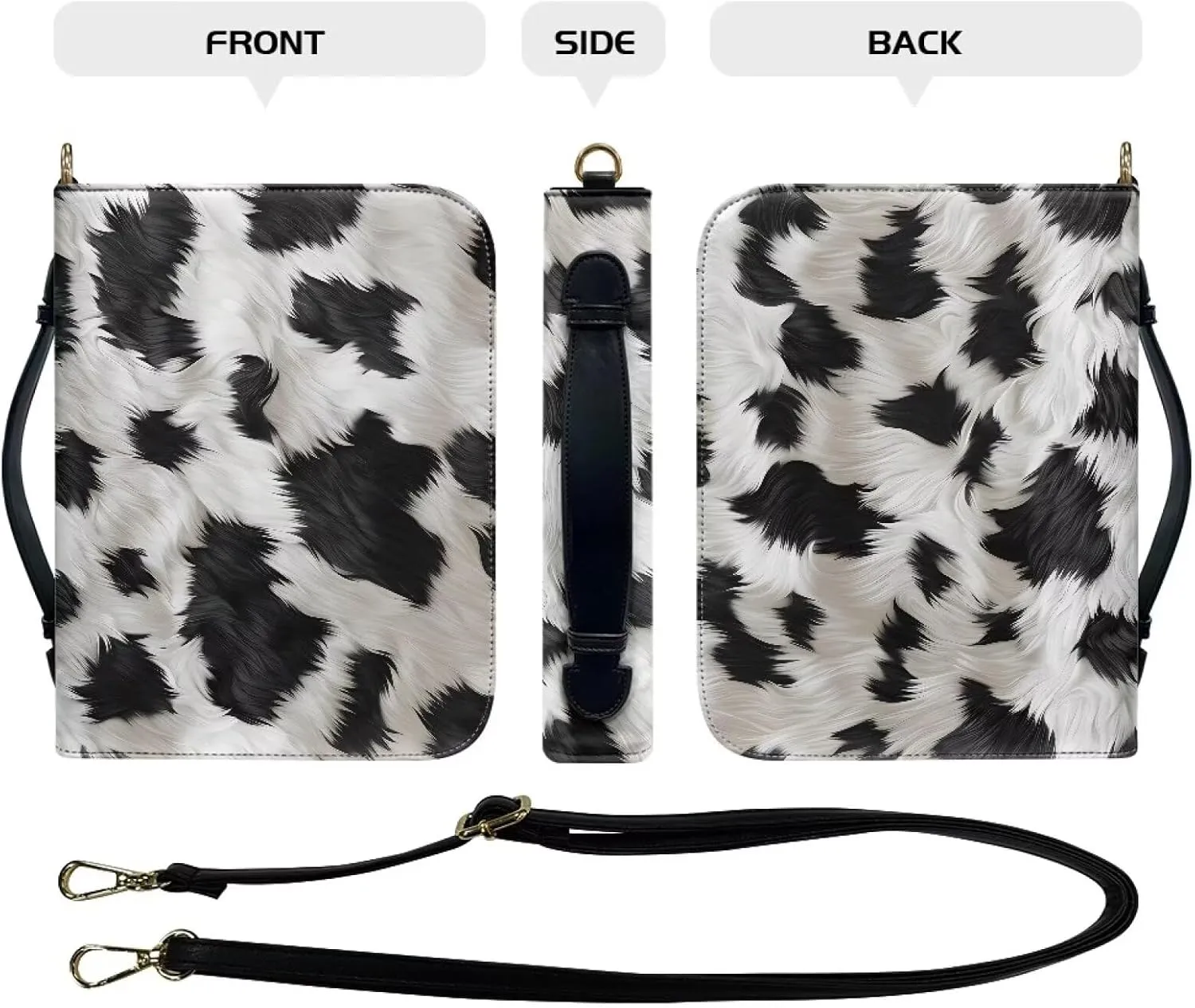 Customization Bible Cover Church Book Cover,Carrying Book Case Crossbody Bag Bible Protective with Zipper