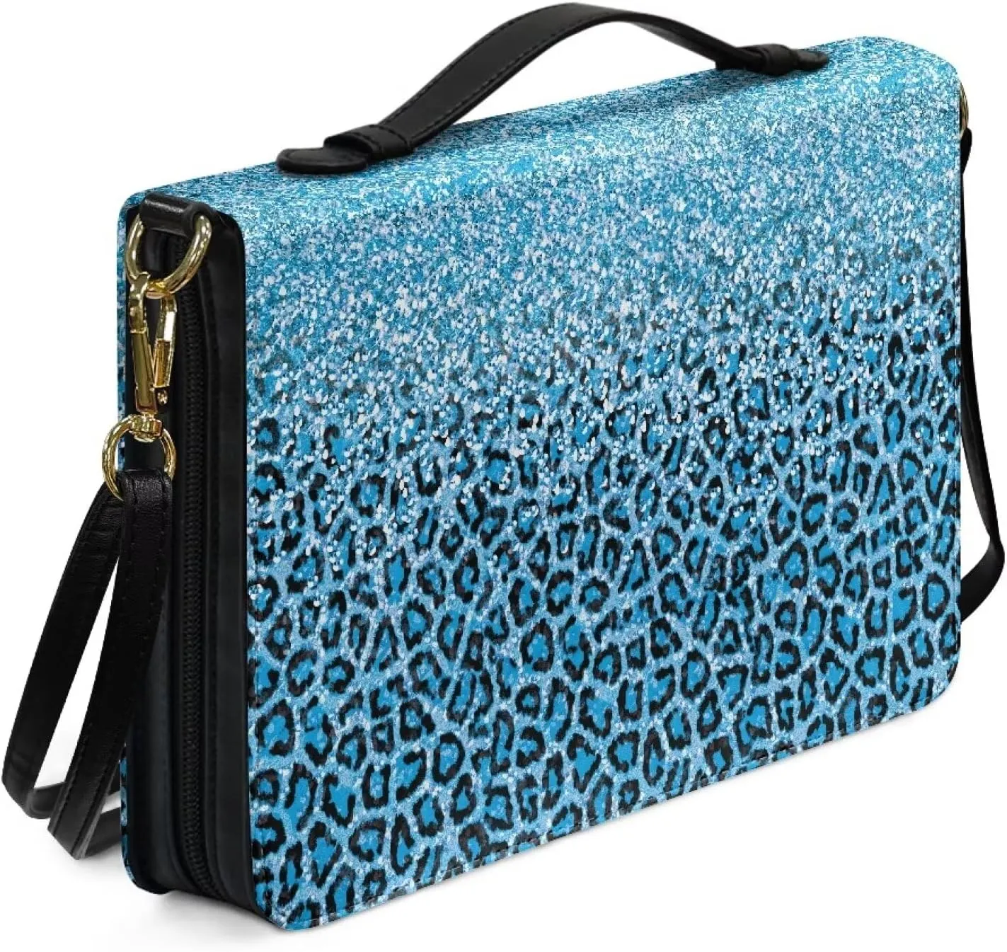 Customization Bible Cover Church Book Cover,Carrying Book Case Crossbody Bag Bible Protective with Zipper