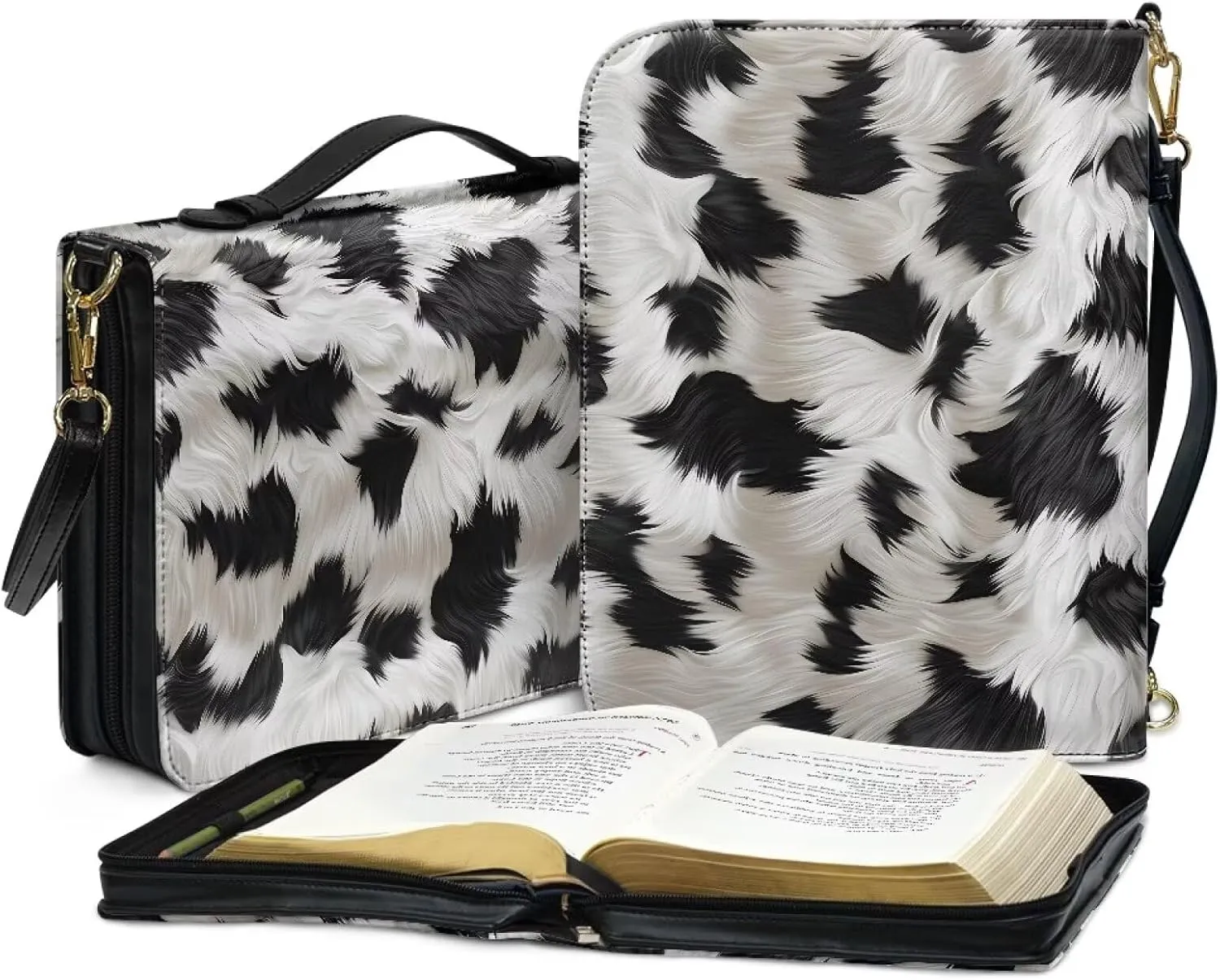 Customization Bible Cover Church Book Cover,Carrying Book Case Crossbody Bag Bible Protective with Zipper