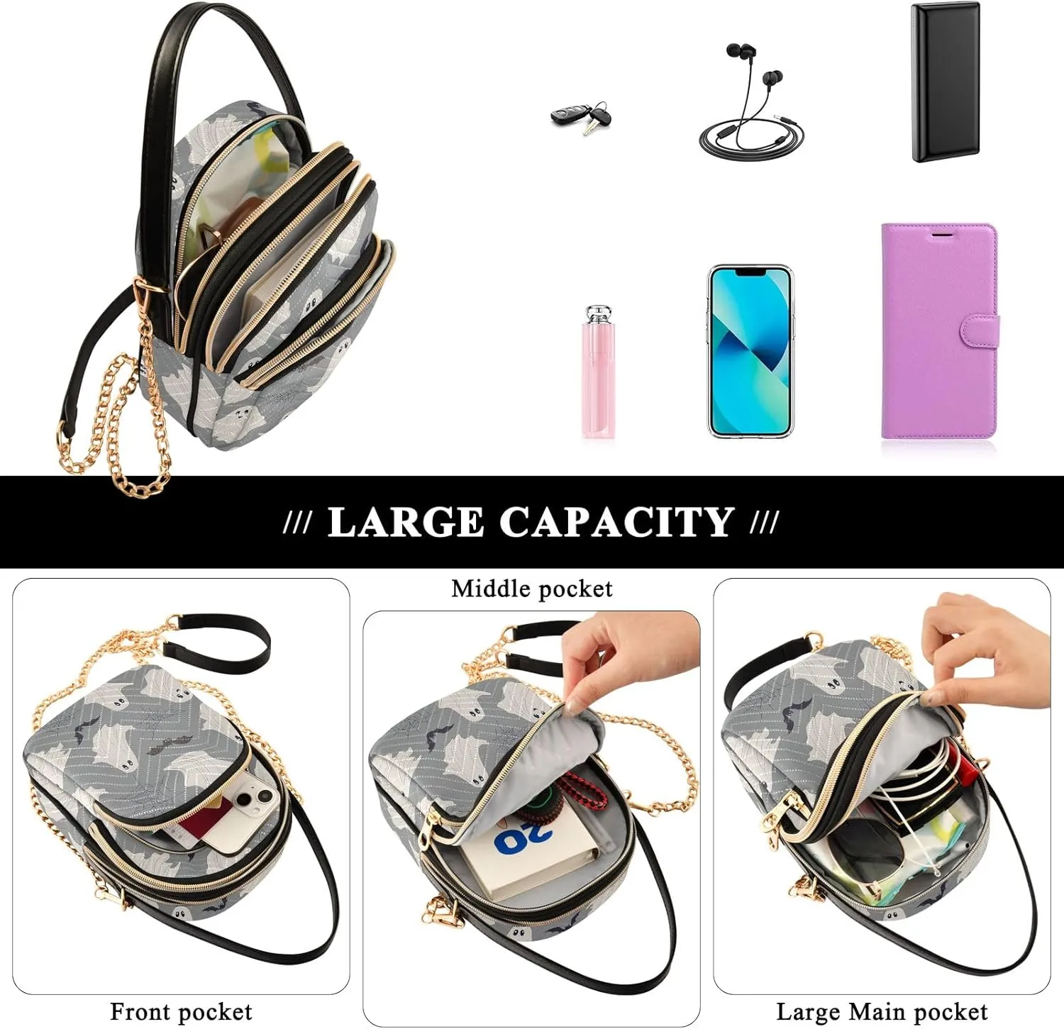 Cute Cartoon Small Shoulder Bags for Women Crossbody Small Purse with Handle