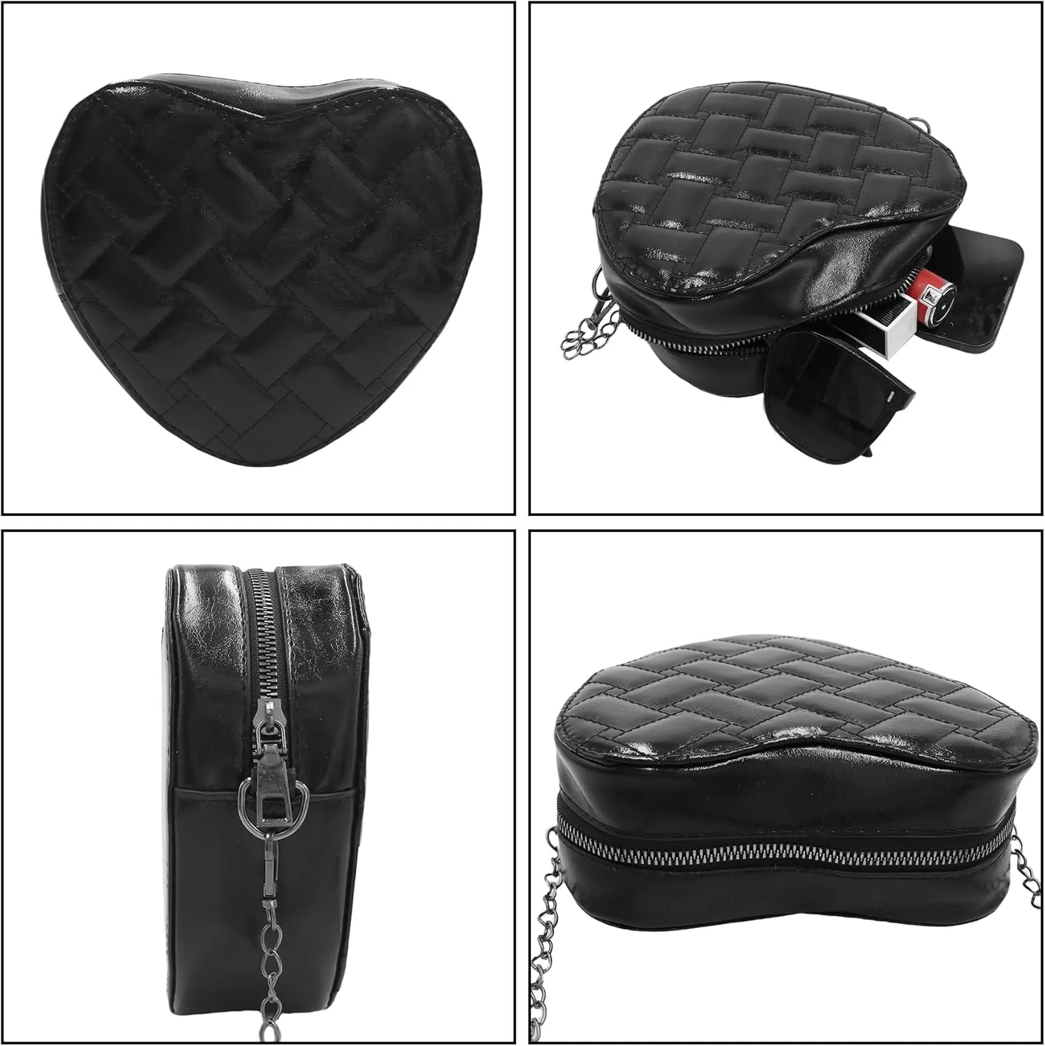 Cute Heart Shape Shoulder Bag Crossbody Handbags Coin Change Purse for Little Girls Toddlers