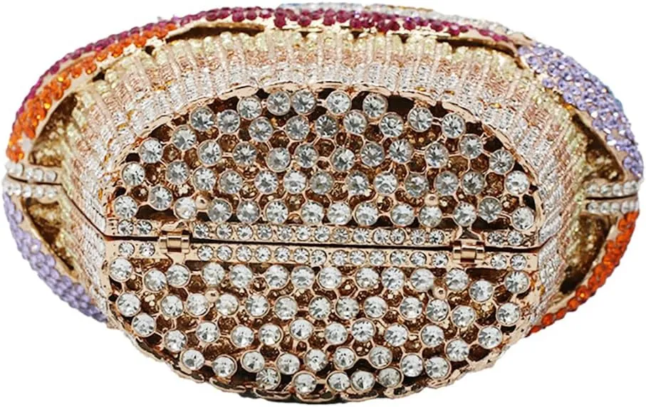 Cute Ice Cream Crystal Clutch Summer Rhinestone Evening Bag for Party Wedding Prom Clutch Crossbody Bag
