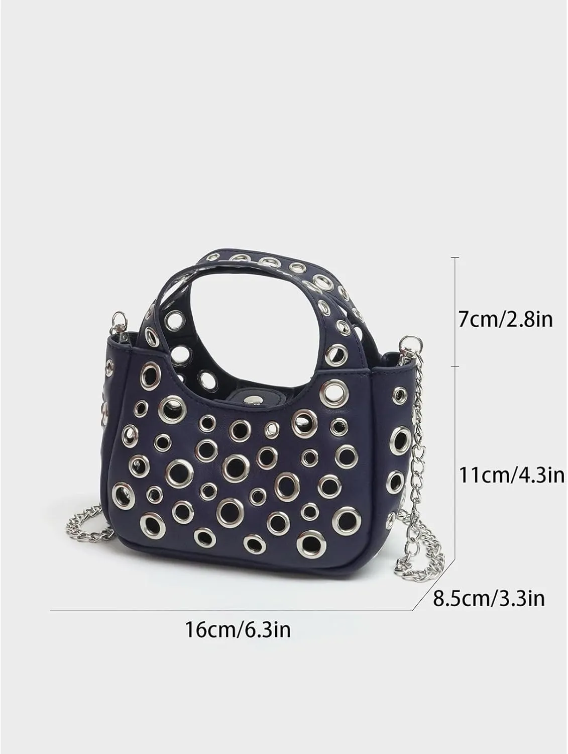 Cute Purse Studded Punk Purses Going Out Y2K Leather Shoulder Bag Everyday Vintage Handbag Aesthetic Purses