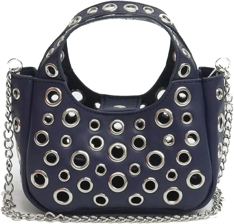 Cute Purse Studded Punk Purses Going Out Y2K Leather Shoulder Bag Everyday Vintage Handbag Aesthetic Purses