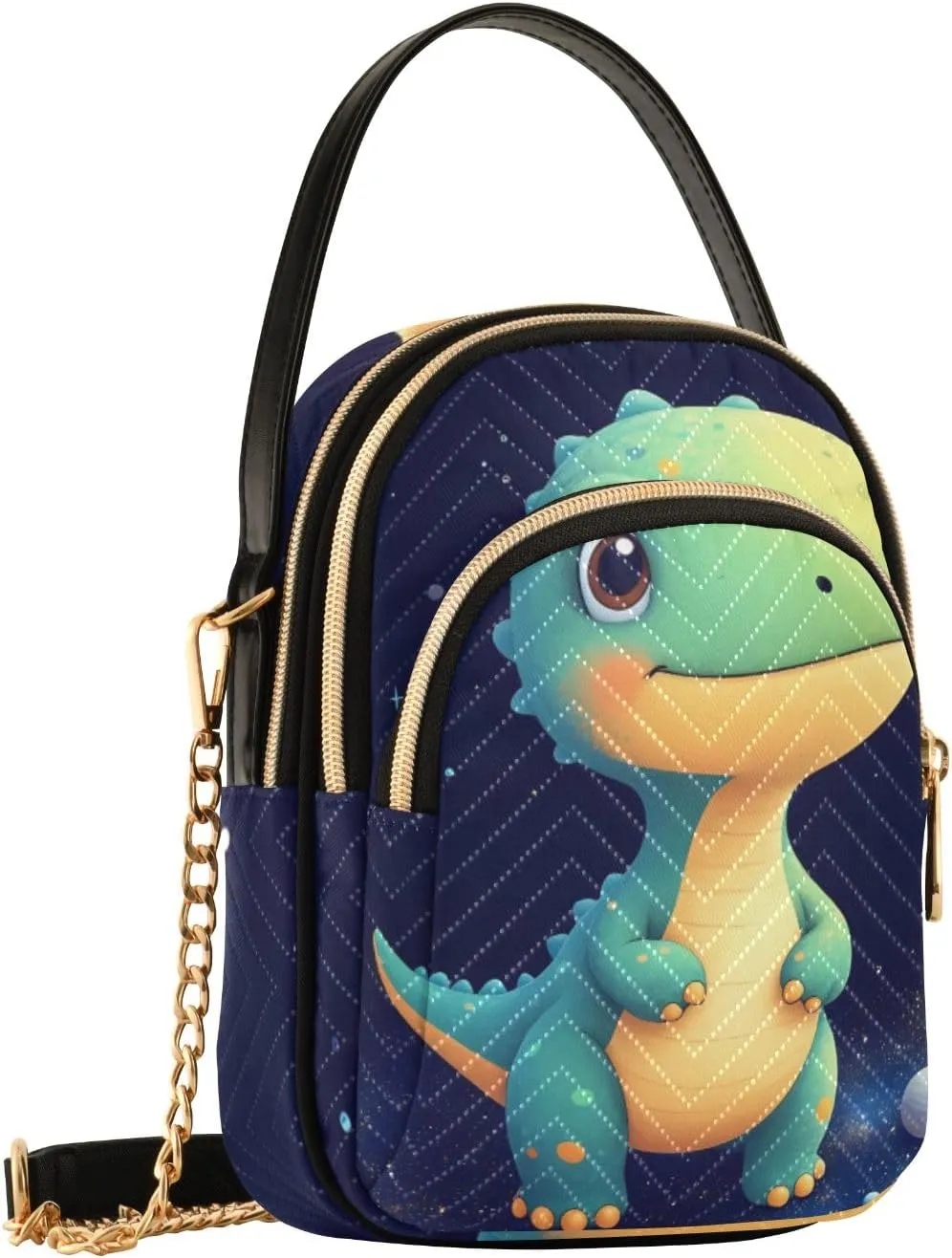 Cute Quilted Crossbody Bag Small Shoulder Purse Women's Handbags Phone Purse with Chain