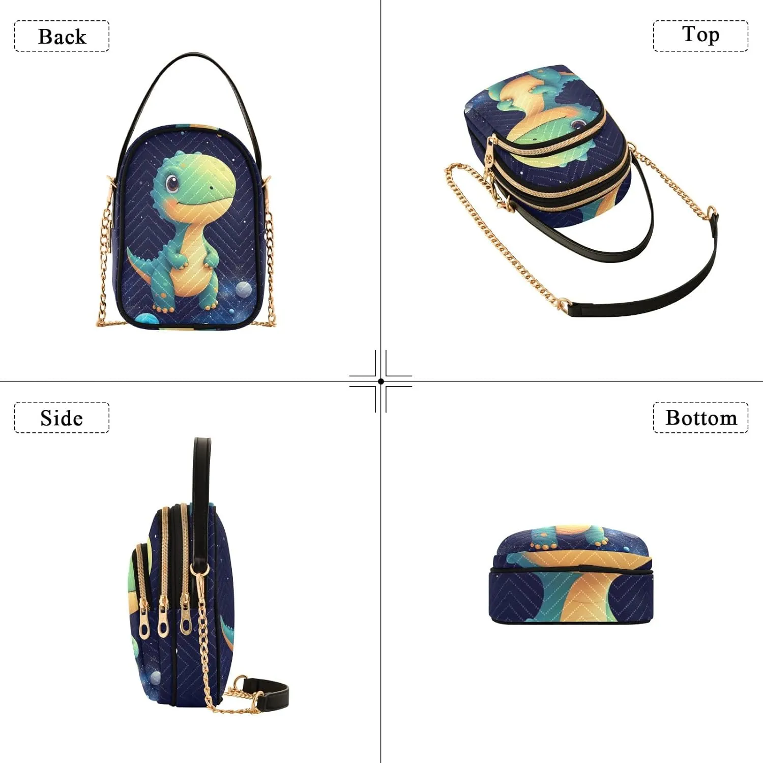 Cute Quilted Crossbody Bag Small Shoulder Purse Women's Handbags Phone Purse with Chain