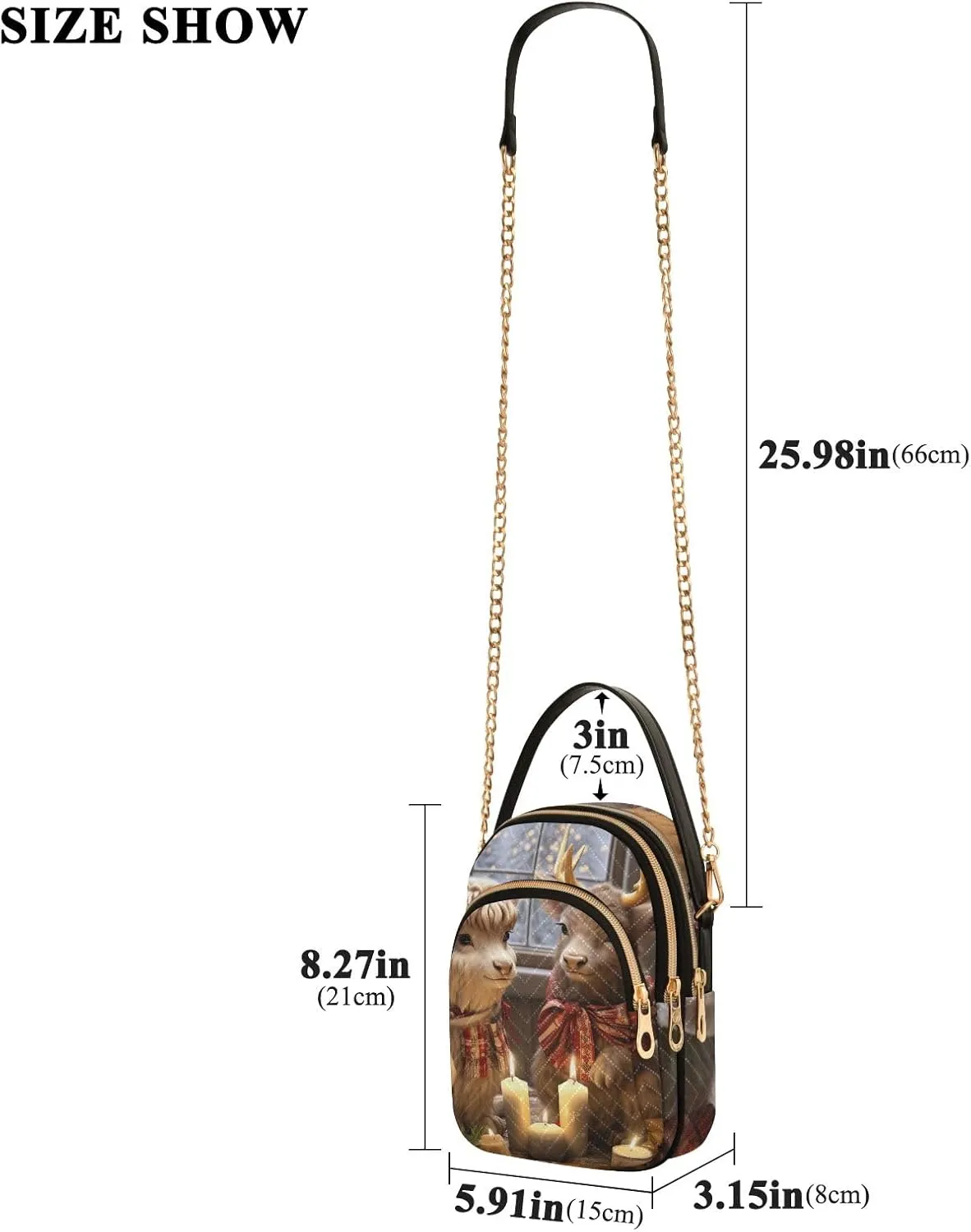 Cute Women's Crossbody Handbags Purse with Chain