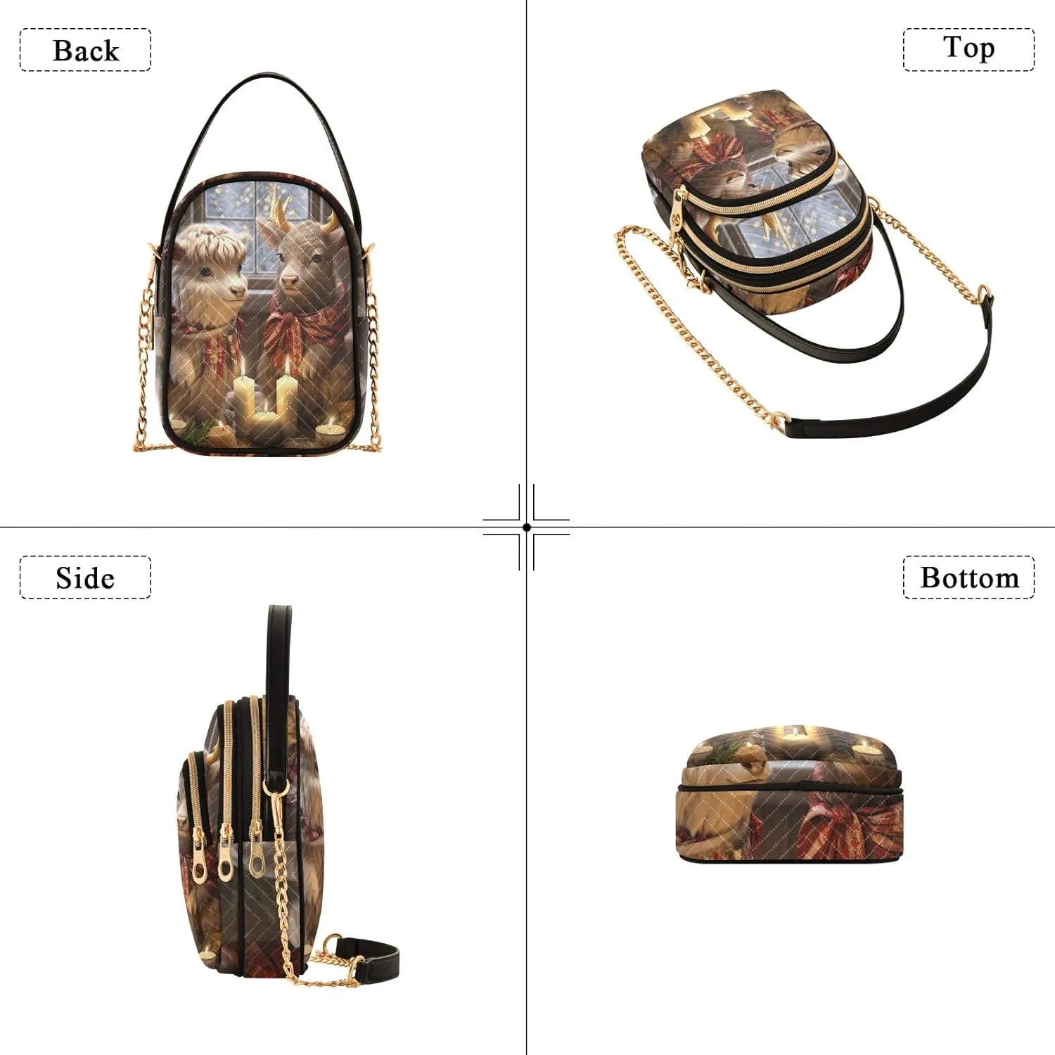 Cute Women's Crossbody Handbags Purse with Chain