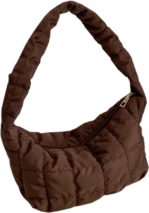 Dawery Oxford Cloth Women's Shoulder Bag Folds Rhombus Embroidery Thread Underarm Bag Simple Handbags for Women