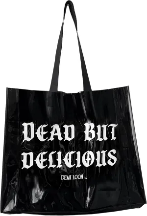 Dead But Delicious Cute Goth BAg |Gift For Her| Beach Bag | Spooky Laptop Bag | Halloween Bag Goth Gift Bag
