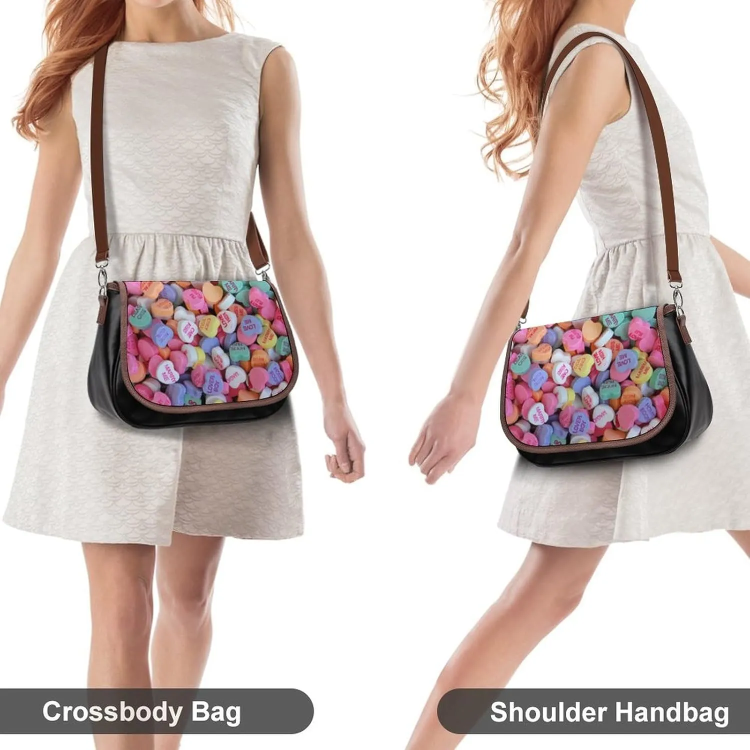 Decorative Beige Stone Leather Shoulder Bag with Detachable Shoulder Strap Versatile for Daily Use