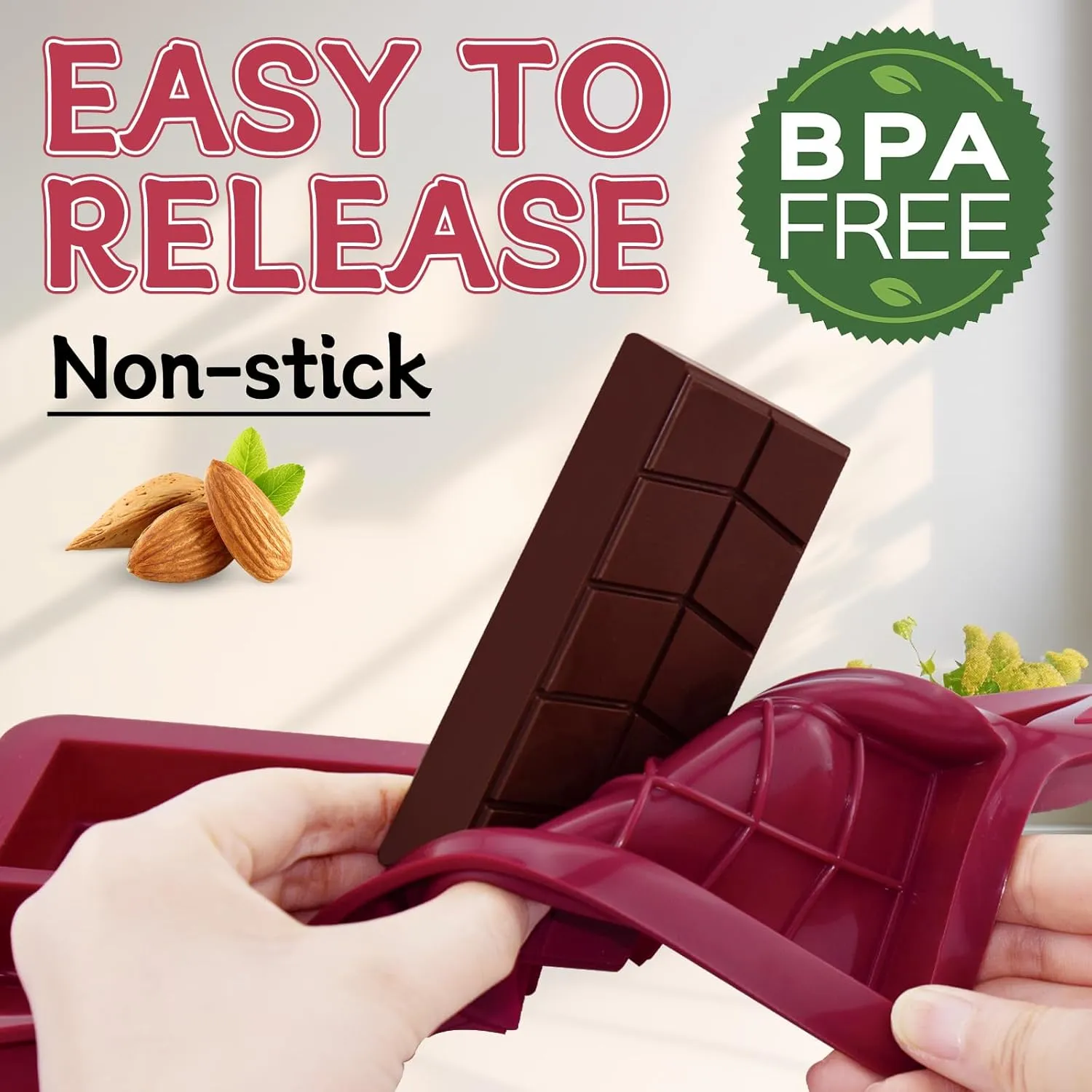 Deep Chocolate Bar Molds silicone,Large Thick Dubai Chocolat Form Bar pistachio Granola Candy Kit for Filling Cookie Pastry Make at home with Scraper and Bags
