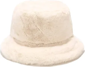 Dirholl Women's Winter Faux Fur Fuzzy Warm Bucket Hat