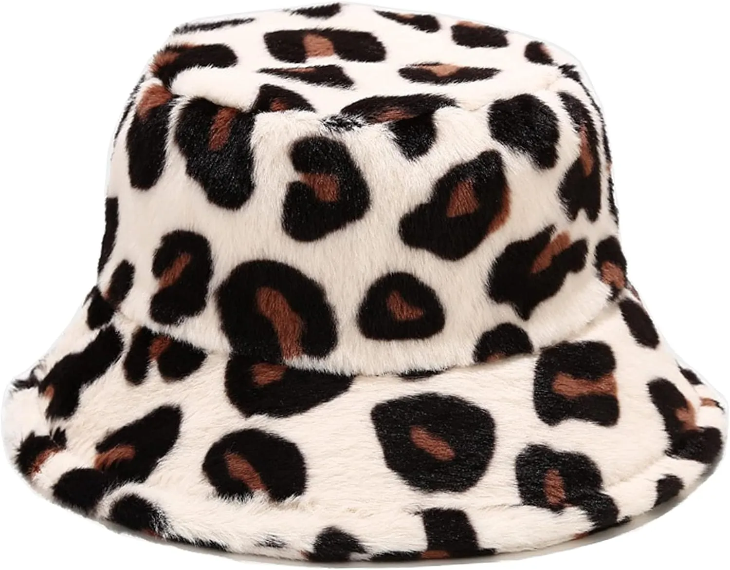 Dirholl Women's Winter Faux Fur Fuzzy Warm Bucket Hat