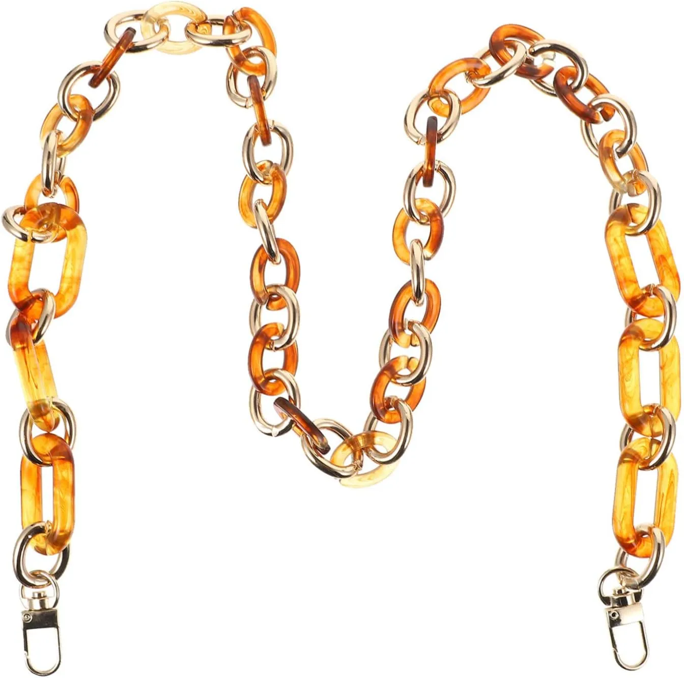 DOITOOL Amber Resin Chain Bag Chain Purse Bag Chain for Handbags The Bag Strap Chains Purse Chain Purse Strap Chain for Bag Handbag Replacement Chain