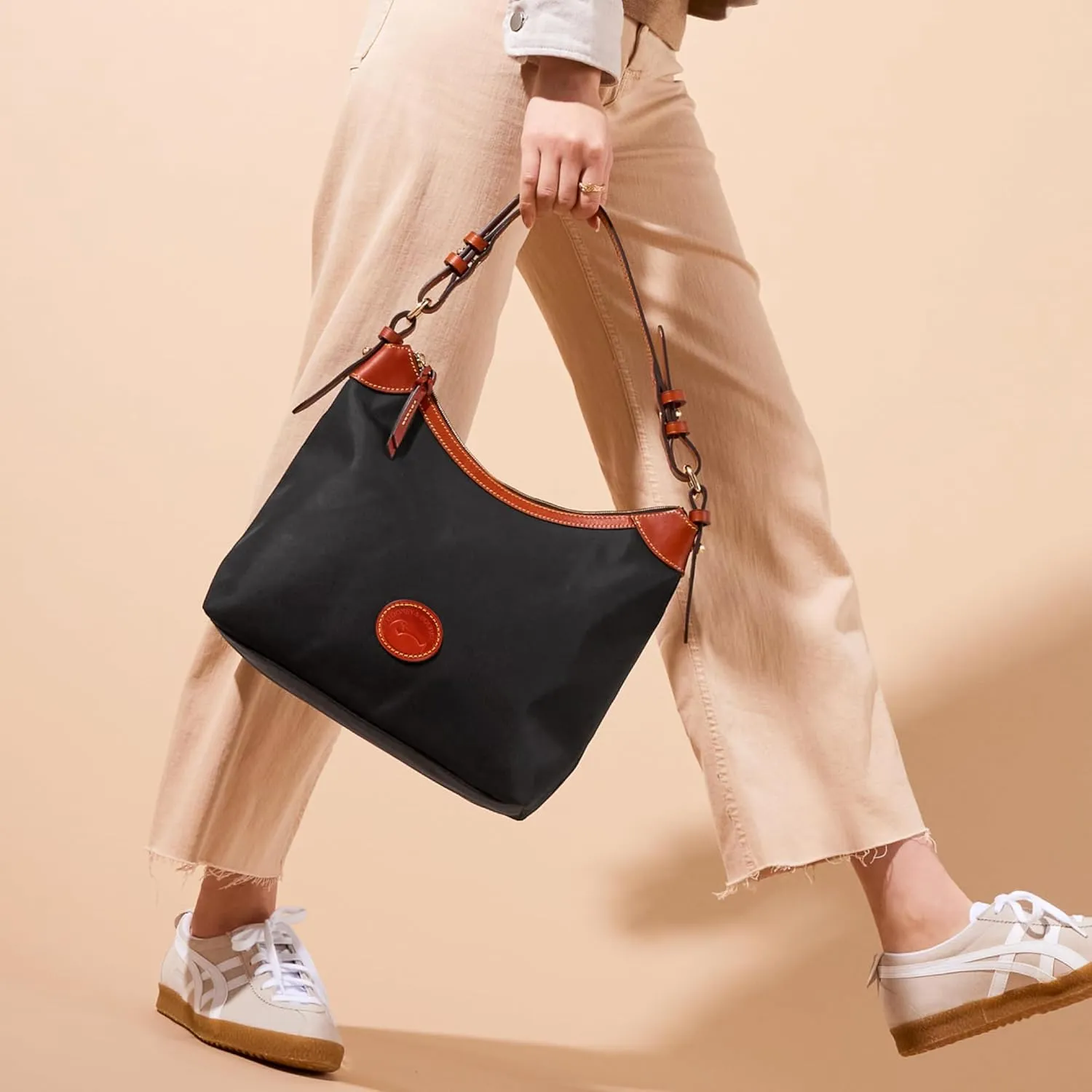 Dooney & Bourke Women's Large Erica Shoulder Bag in Nylon, with Adjustable and Detachable Shoulder Strap